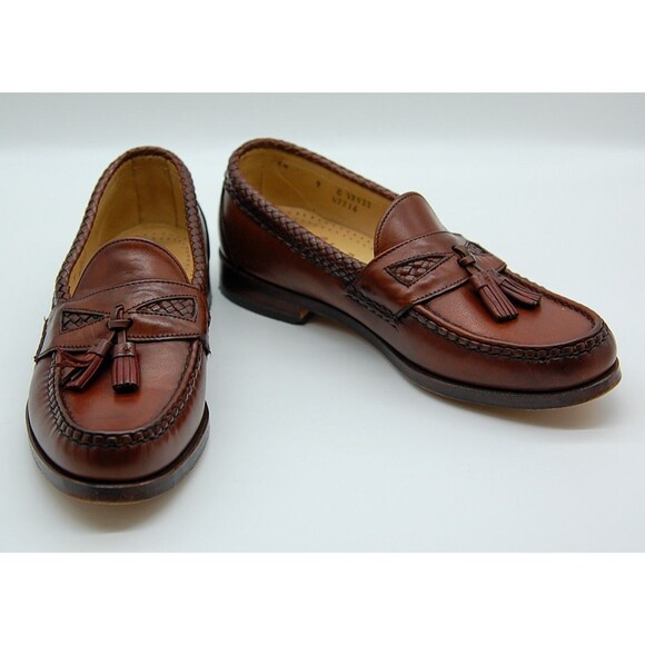 Allen Edmonds Maxfield Tassel Loafers 47716 Chili Cognac Brown Sz 11 C 99% USA - Picture 1 of 11